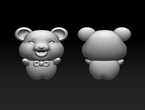 小鼠吊坠首饰精雕模型图_玉石首饰雕刻机厂家