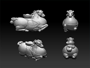 马上有财摆件玉石电脑模型图_玉石雕刻机厂家