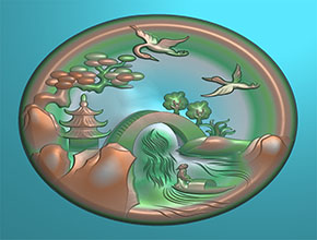 玉石山水吊坠玉雕图纸_全自动玉石雕刻机厂家