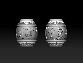 南红玉石桶珠精雕图_全自动珠子雕刻机厂家