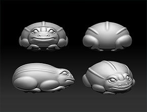 青蛙手把件玉石精雕模型图_全自动翡翠雕刻机厂