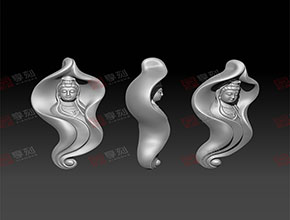 一叶观音菩萨精雕模型图_全自动翡翠雕刻机厂家