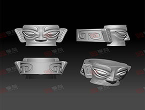 三星堆戒指精雕模型图_全自动翡翠雕刻机厂家