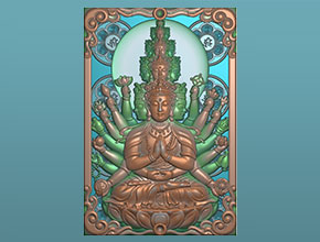 千手观音牌子玉雕精雕图_全自动翡翠雕刻机厂家