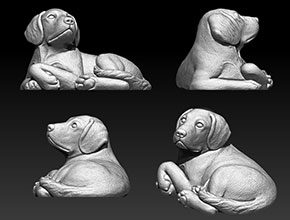 精美拉布拉多犬精雕模型图纸_工艺品雕刻机厂家