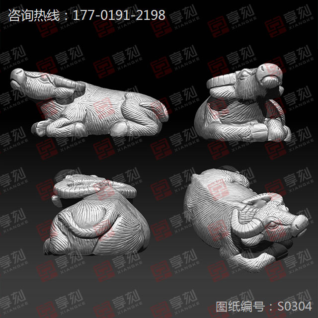 牛气冲天摆件精雕STL模型图