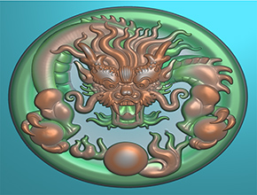 霸气龙牌翡翠电脑雕刻精雕图_玉石电脑雕刻机厂