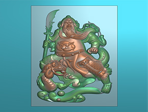 古风关羽龙牌电脑玉石精雕图_玉石雕刻机厂家