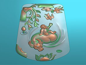 牧童放牛玉石玉雕图纸下载_数控玉石雕刻机厂家