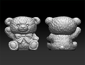 可爱小熊立体STL模型雕刻图纸_工艺品自动雕刻机