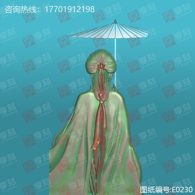 古代仕女玉雕图纸下载