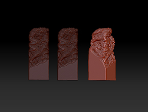 龙印章玉石玉雕图纸电脑模型STL图_玉石印章雕刻