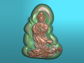 岫玉玛瑙祥龙观音吊坠玉雕图_电脑玉石雕刻机厂