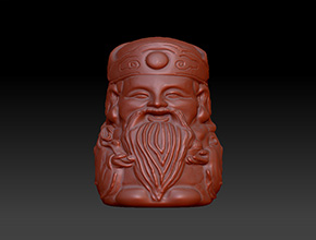 福禄寿之禄星人物摆件玉雕图纸_立体人物雕刻机