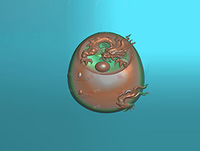 龙戏珠玉石玛瑙精雕图纸_电脑玉石雕刻机厂家