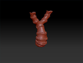 竹节弹弓模型电脑雕刻图纸_电脑玉石雕刻机厂家