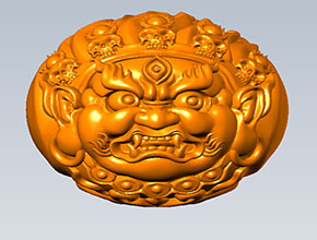 黄财神珠子圆雕图纸_电脑玉石雕刻机厂家