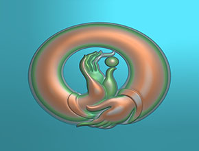 佛手吊坠扣玉石精雕图纸_电脑玉石雕刻机厂家