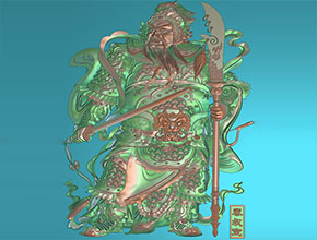门神秦叔宝玉石雕刻图纸_数控玉石雕刻机厂家