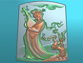 四大美人王昭君玉石精雕图纸下载_电脑玉石雕刻