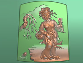 四大美人貂蝉玉石精雕图纸下载_电脑玉石雕刻机