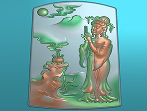 四大美人西施玉石精雕图纸下载_电脑玉石雕刻机