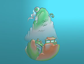 黄龙玉山水牌玉雕电脑模型图_电脑玉石雕刻机厂