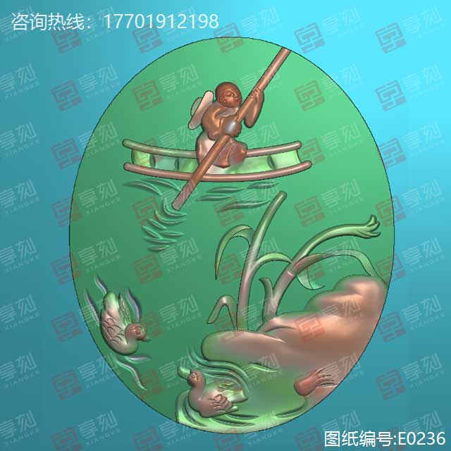 翡翠山水玉雕模型图纸