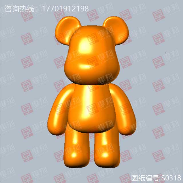 暴力熊立体模型STL雕刻图