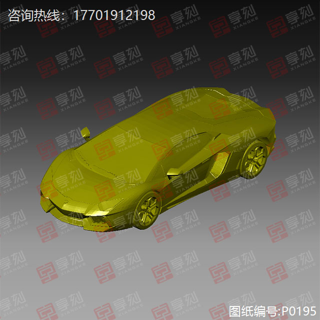 兰博基尼小汽车模型STL图