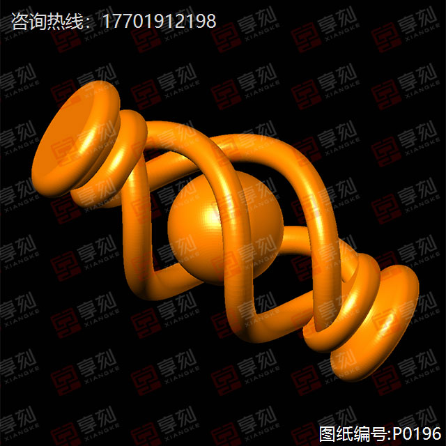 镂空弹簧摆件模型STL图