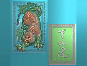 老虎花件玉石精雕图纸_电脑数控玉石雕刻机厂家