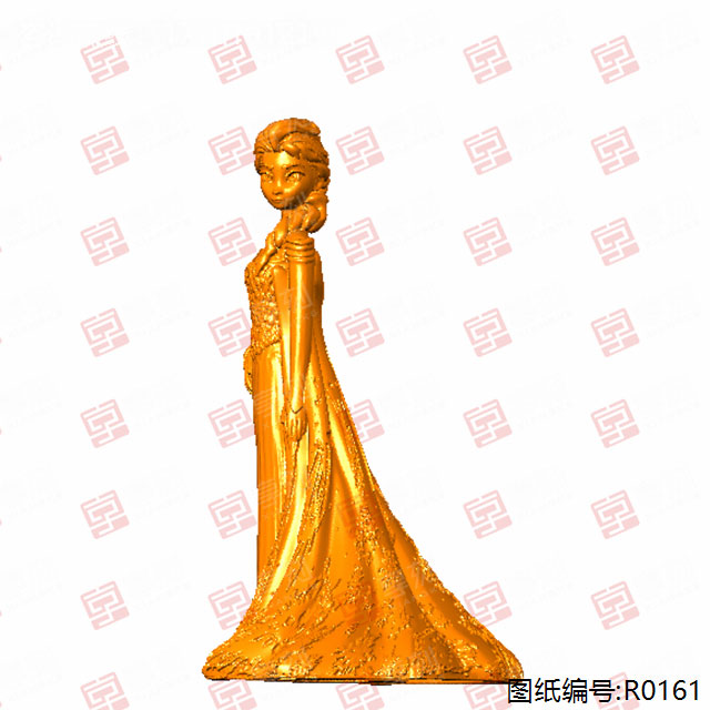 冰雪传奇白雪公主人物摆件模型精雕图