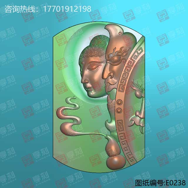 善于恶佛牌玉雕图纸