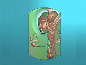 善与恶佛牌玉雕图纸_电脑数控玉石雕刻机厂家