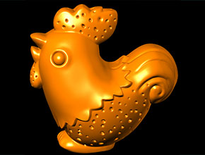 小鸡吊坠玉石模型雕刻图纸_电脑数控玉石雕刻机