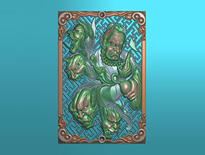 钟馗捉鬼玉石雕刻图纸_电脑数控玉石雕刻机厂家