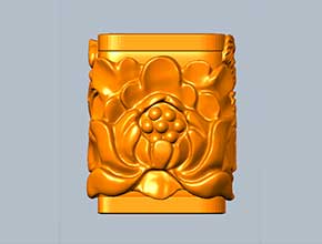 手串方花件珠子DIY圆雕模型玉雕图纸_电脑数控玉