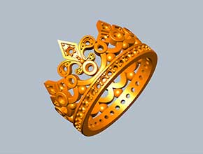 皇冠戒指蜡模模型雕刻图_电脑数控玉石雕刻机厂