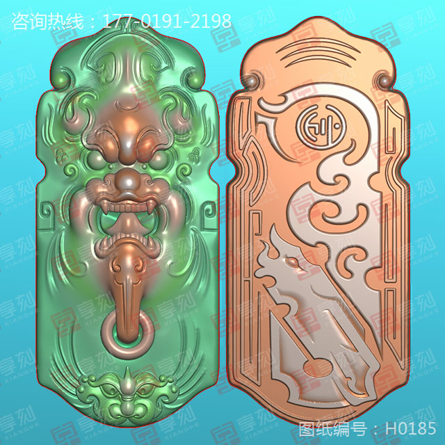 玉石仿古牌雕刻电脑玉雕图纸