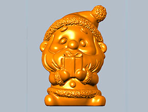 圣诞老人摆件STL模型雕刻图_电脑数控玉石雕刻机