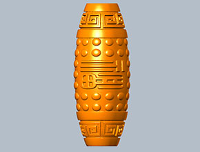 玉石桶珠雕刻模型图案玉雕图纸_电脑数控玉石雕