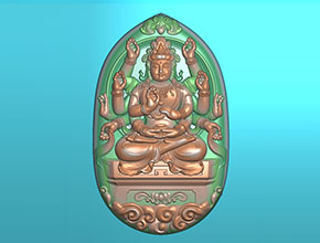 玛瑙翡翠挂件千手观音精雕图纸_电脑数控玉石雕