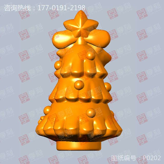 圣诞树摆件饰品STL模型精雕图