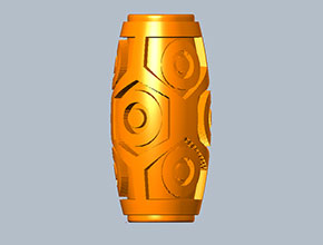 九眼天珠桶珠雕刻模型图STL_电脑数控玉石雕刻机