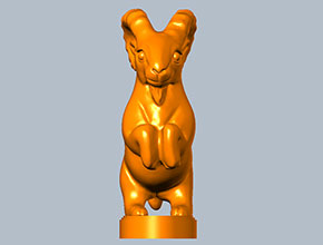 山羊手把件印章立体STL模型图_电脑数控玉石雕刻