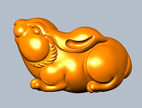 兔年兔生肖手把件摆件玉石雕刻精雕图_电脑数控