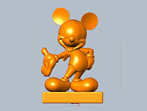 立体3d米奇老鼠摆件模型雕刻图纸_电脑数控玉石