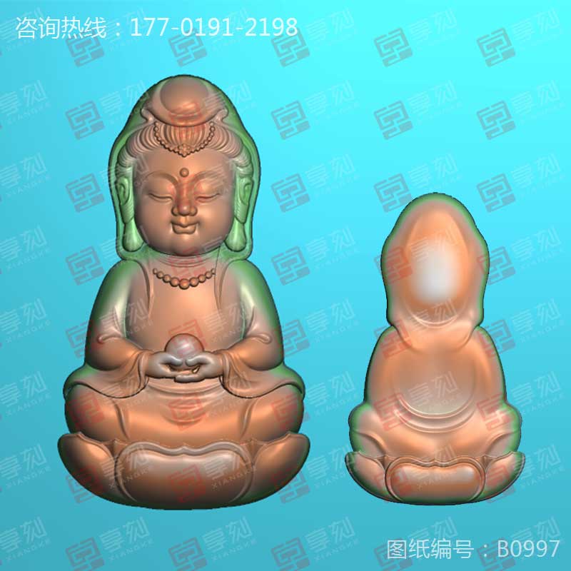 Q版观音宝宝玉石雕刻工具图纸