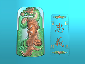 霸气关羽浮雕玉石雕刻工具图纸_电脑数控玉石雕